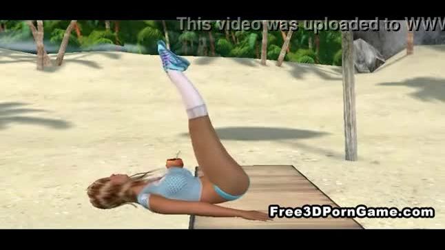 Sexy 3D cartoon hottie showing off what shes got