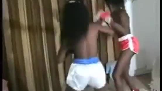 Black Topless boxing