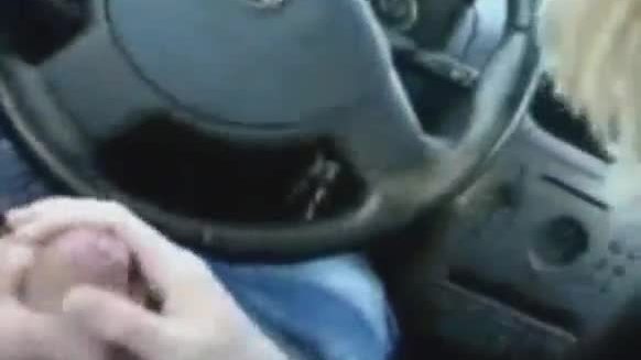 Beautiful Blode Teen Sucks Cock in a Car