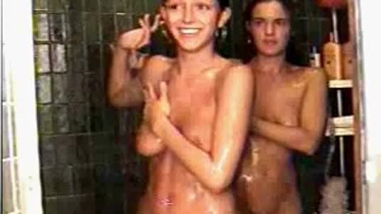 Teen girl in shower webcam