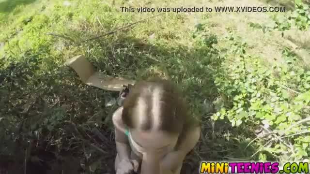 Molly Jane fucked dick behind bushes